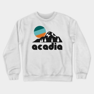 Retro Acadia ))(( Tourist Souvenir National Park Design Crewneck Sweatshirt